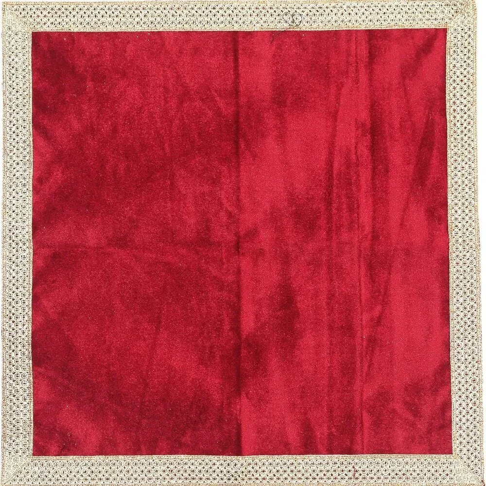Small Solid Color Velvet Cloth for Multipurpose Use Red - Picture 5 of 7